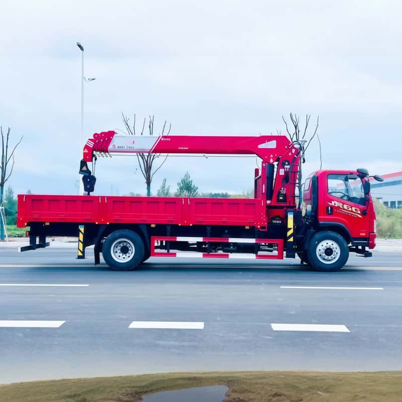 Camión grúa FAW Jiefang de 8 toneladas con grúa de pluma rígida XCMG