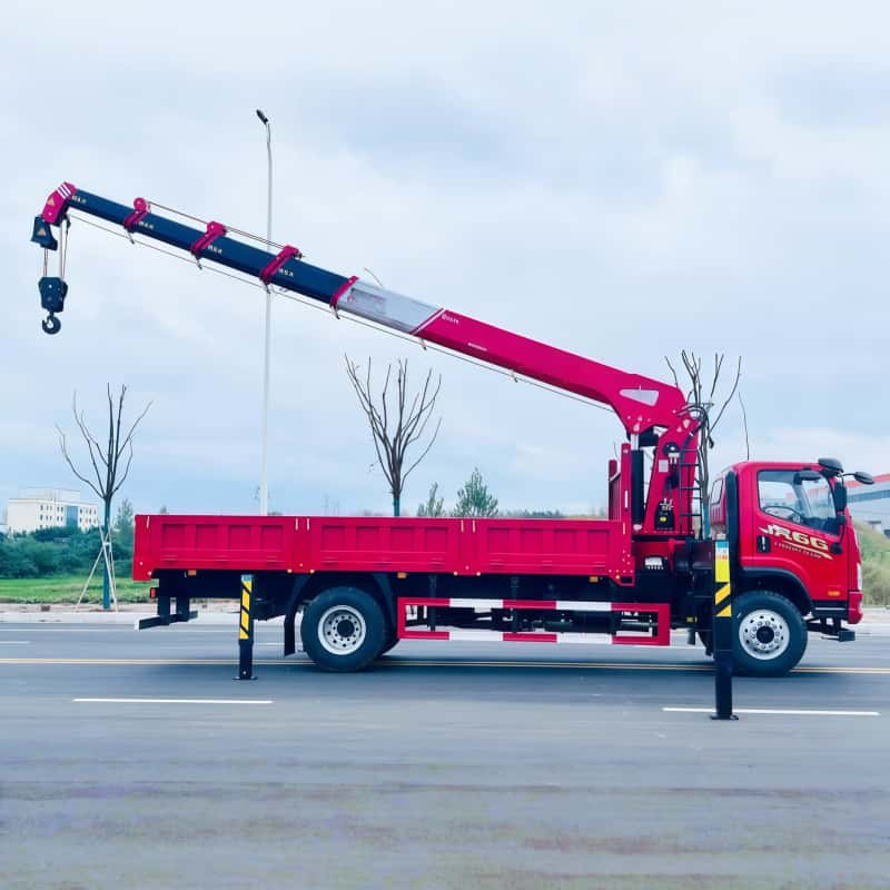 Camión grúa FAW Jiefang de 8 toneladas con grúa de pluma rígida XCMG