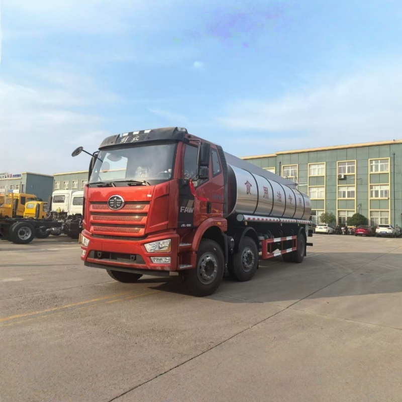 FAW 8x4 20000L Food-Grade Stainless Steel Edible Oil Transport Truck
