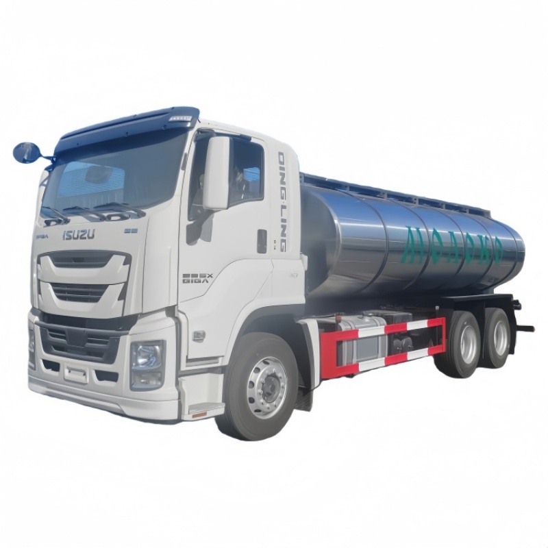 Isuzu rear double axle 6×4 15000L milk tank truck