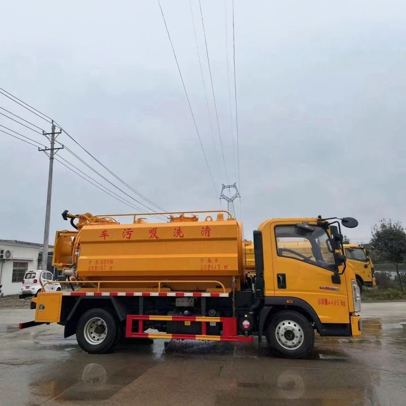 Sinotruk HOWO Blue Plate Combined Sewer Jetting and Vacuum Truck