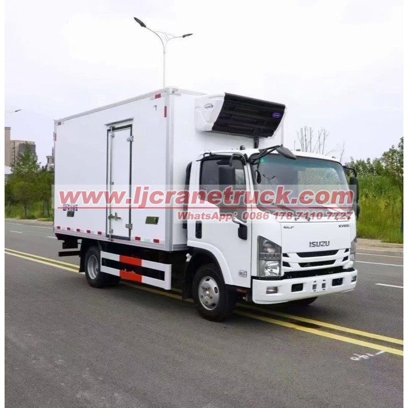 Camión frigorífico Isuzu de 5 toneladas con sistema de refrigeración Carrier