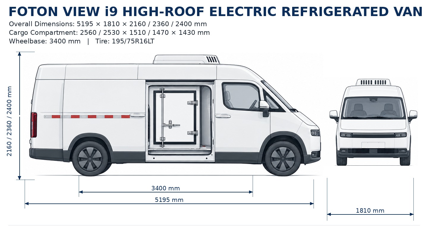 Foton Electric Refrigerated Van Foton Electric Refrigerated Van